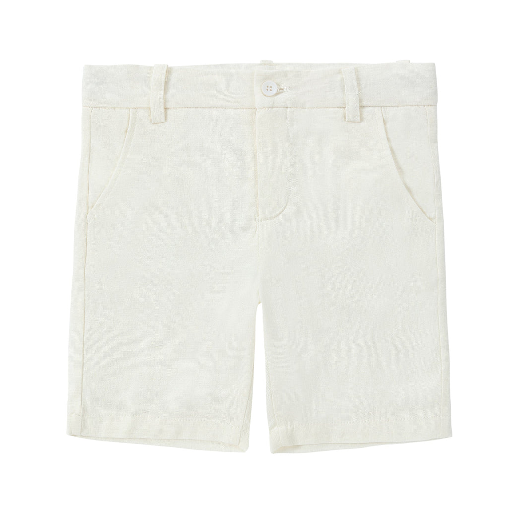 Cream Linen Dress Shorts | Petit Rack Cream Linen Dress Shorts | Petit Rack