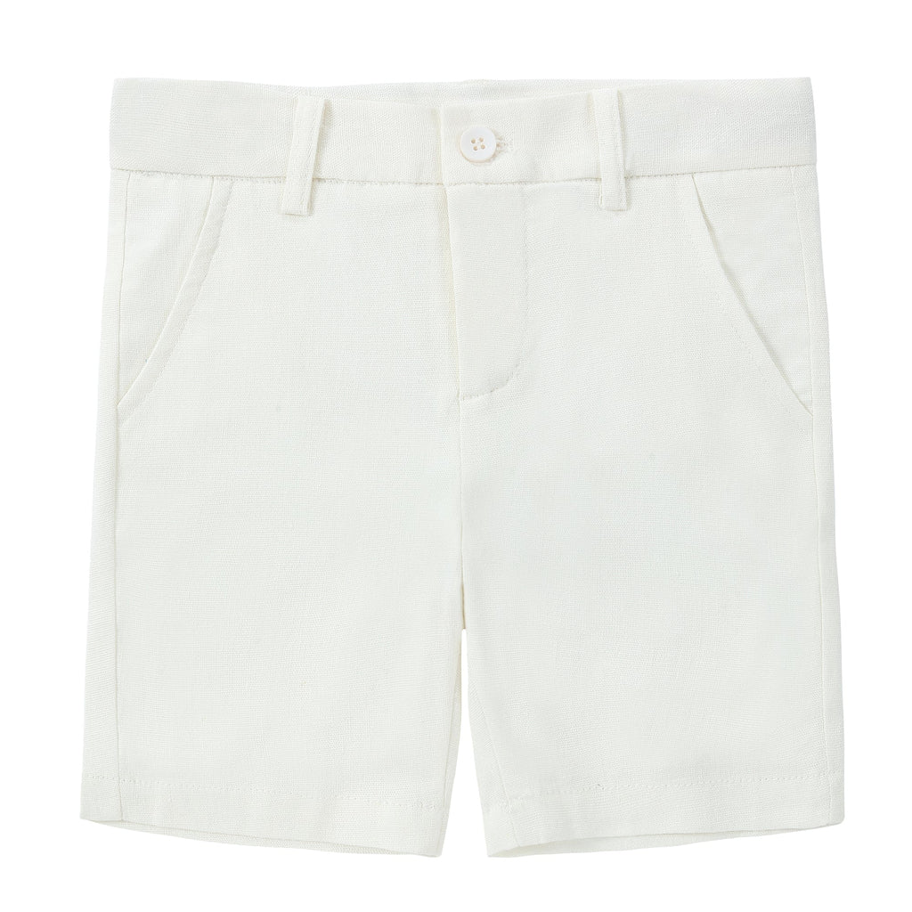 Ivory Linen Dress Shorts | Petit Rack Ivory Linen Dress Shorts | Petit Rack