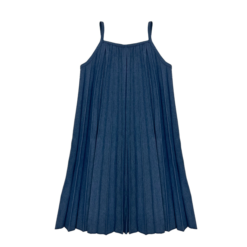 Blue Denim Pleated Jumper | Petit Rack Blue Denim Pleated Jumper | Petit Rack