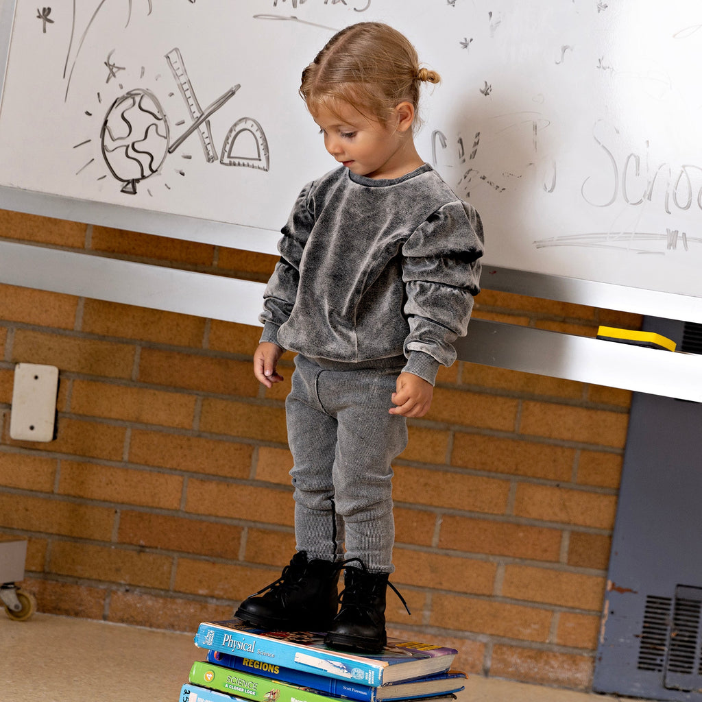 Platinum Plush Ruffle Sweatshirt