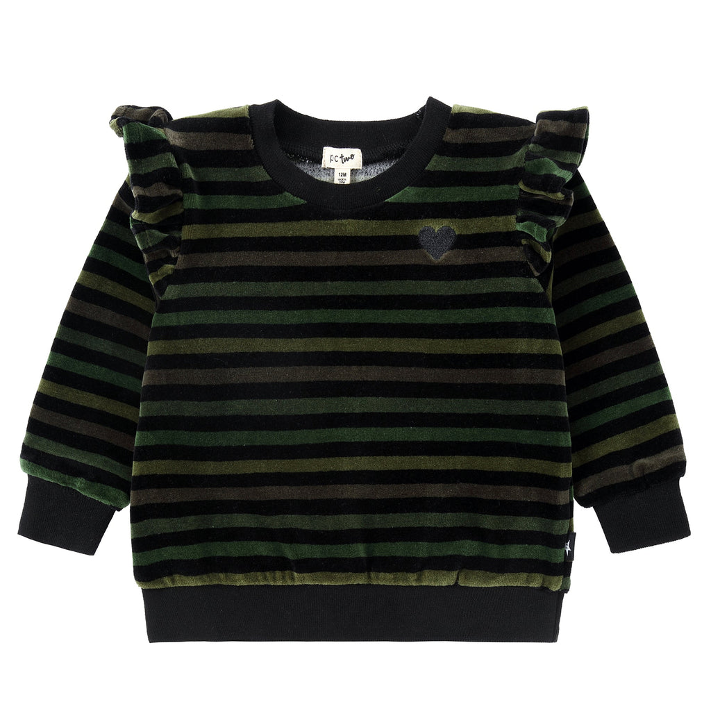 Field of Green Ruffle Sweatshirt
