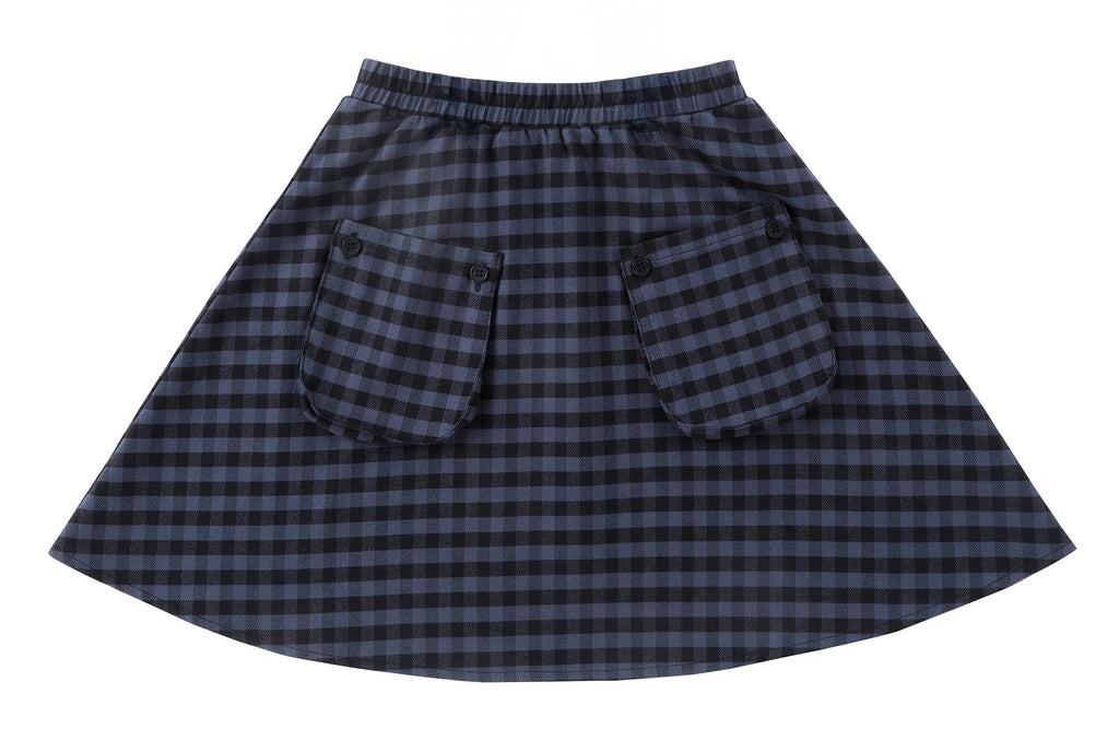 Midnight Plaid Suspender Skirt