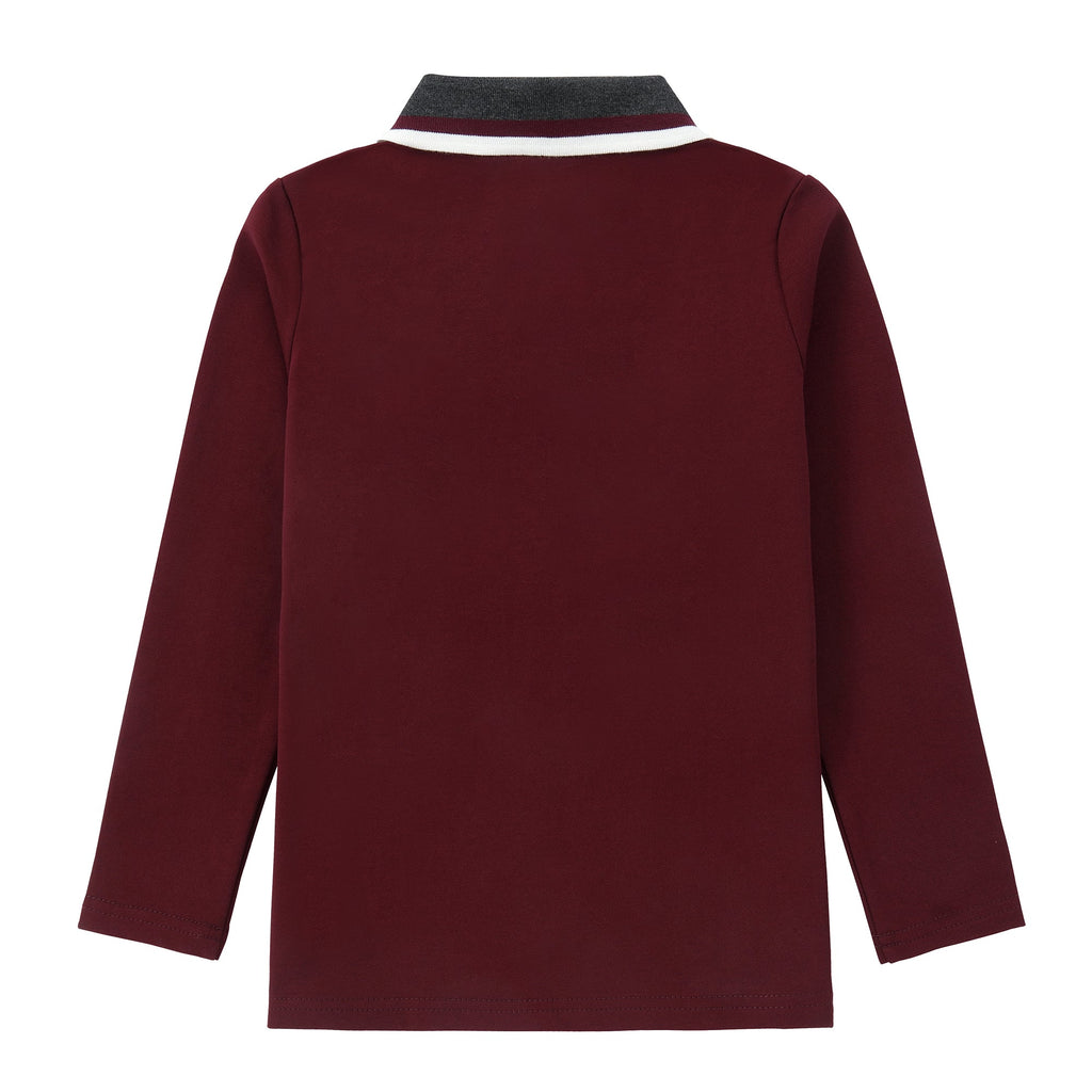 Burgundy / Grey Trim Polo