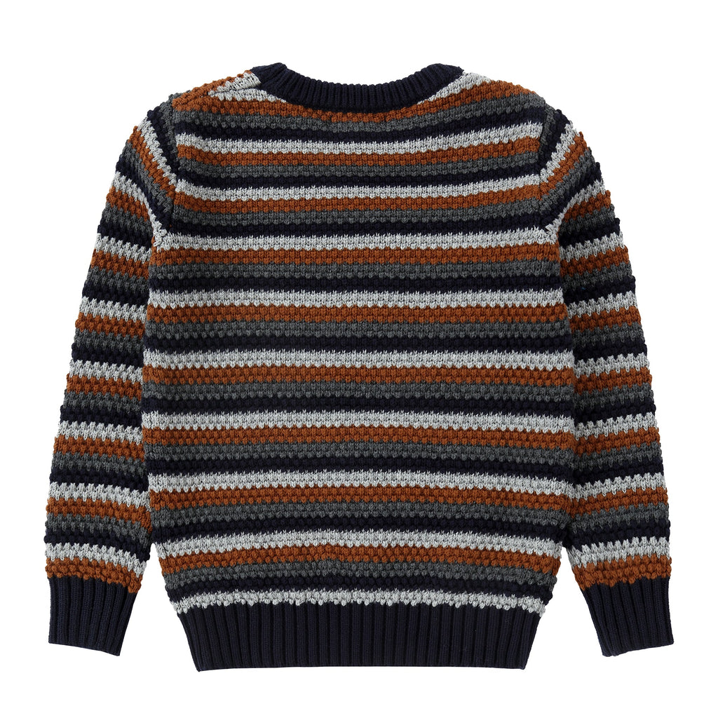 Cognac Striped Sweater
