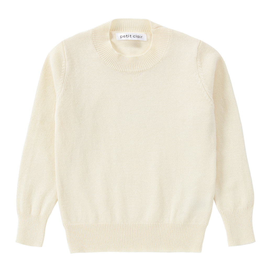 Ivory Mock Neck Sweater- Baby