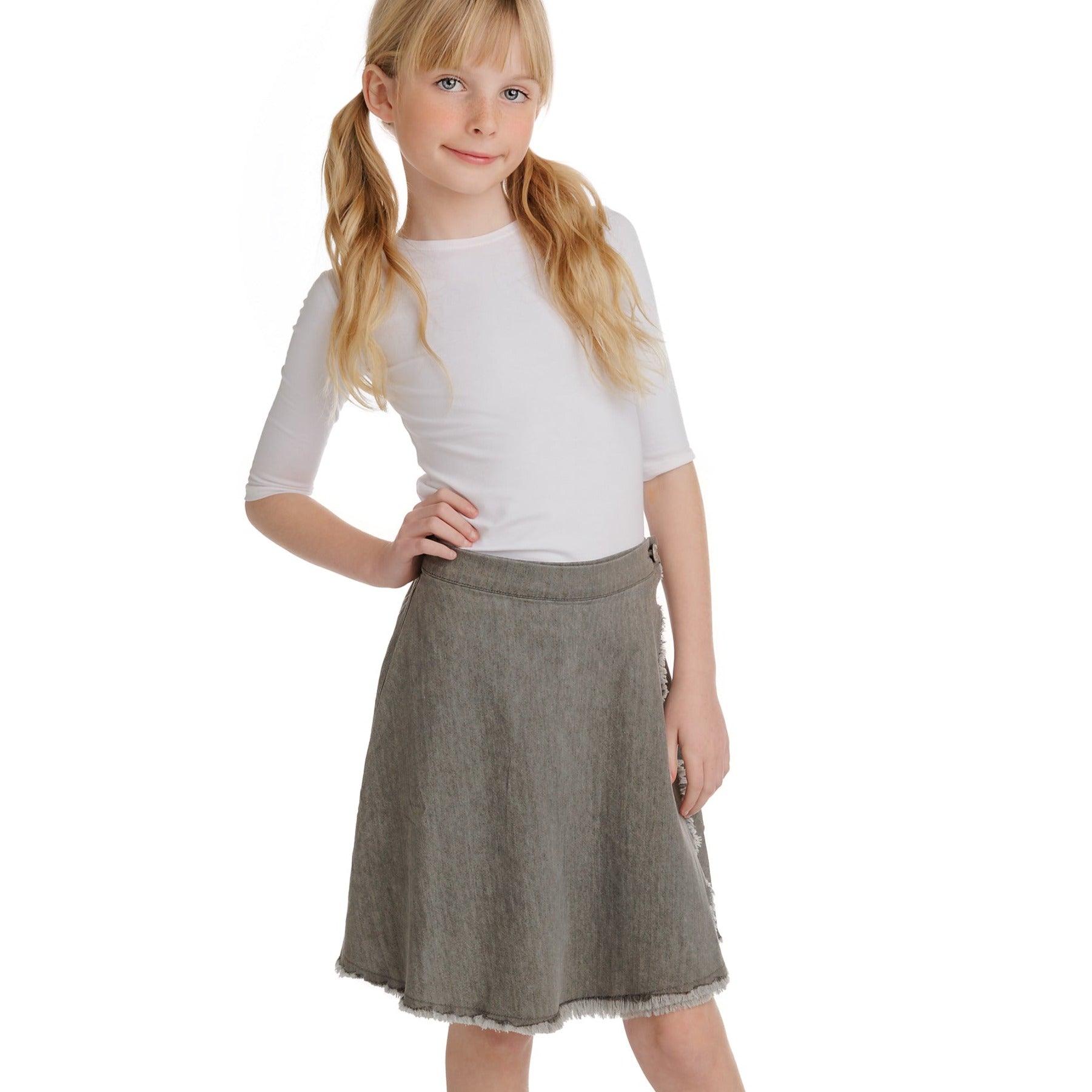 ミニスカート Porta TWO TONE VELCRO WRAP SKIRT GREY mini wrap skort - Dark Grey | Monki WW