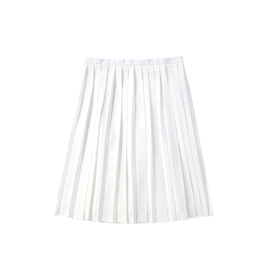 Signature White Pleated Skirt | Petit Rack