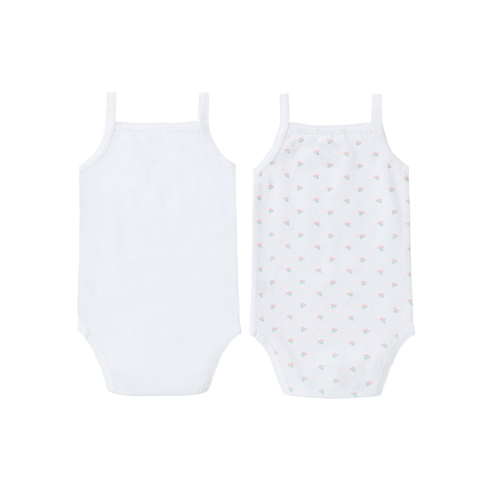 Baby 2pc Bodysuit - Doll & Flower Print