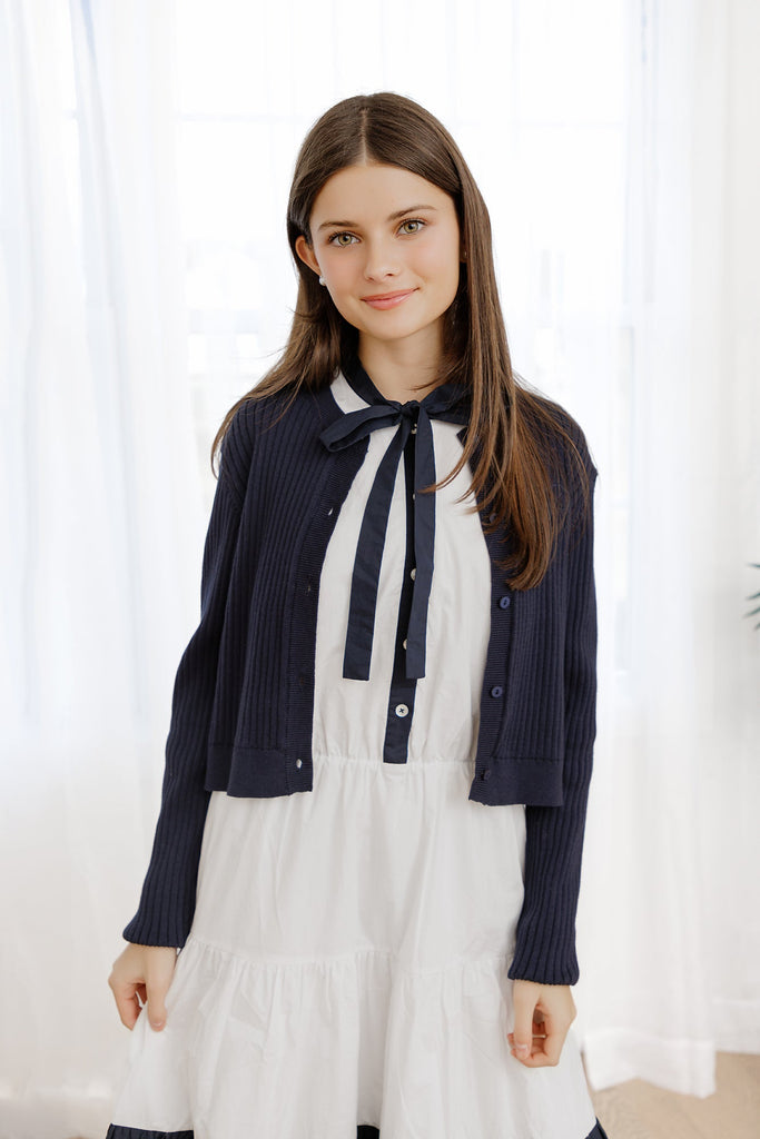 Ivory & Navy Jumper