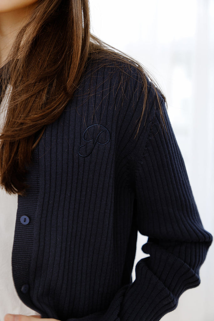 Navy Ribbed Sweater