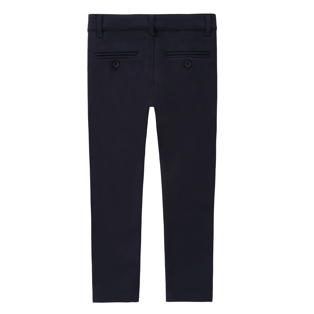 Boys Dress Stretch Navy Pants Standard Fit