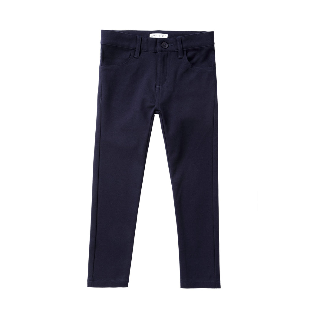 Dark Blue Stretch Patch Pocket Pants