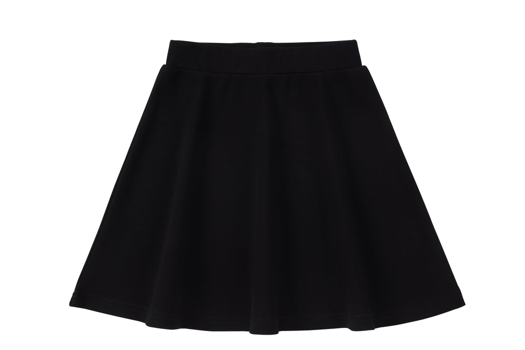 Black Jersey A-line Skirt