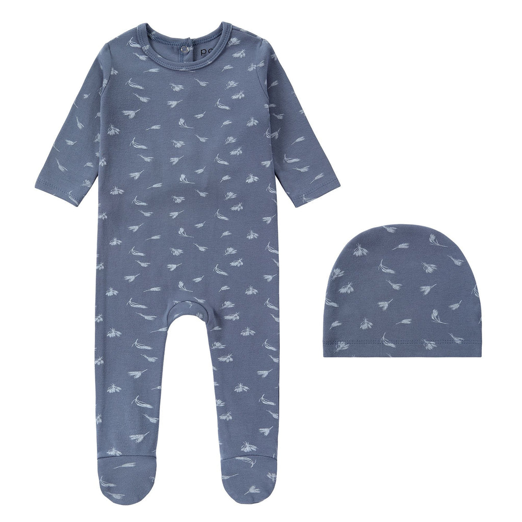 Dusty Blue Footie