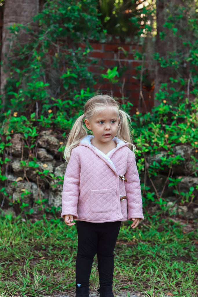 Baby Quilted Wrap Jacket in Pink