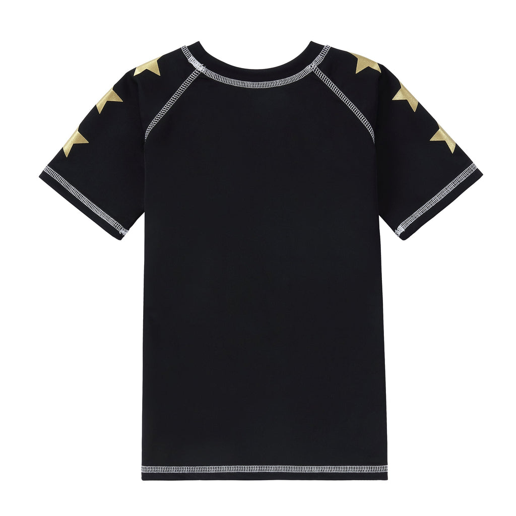 Rash Rack Black Rash Guard With Star Print Details | Petit Rack