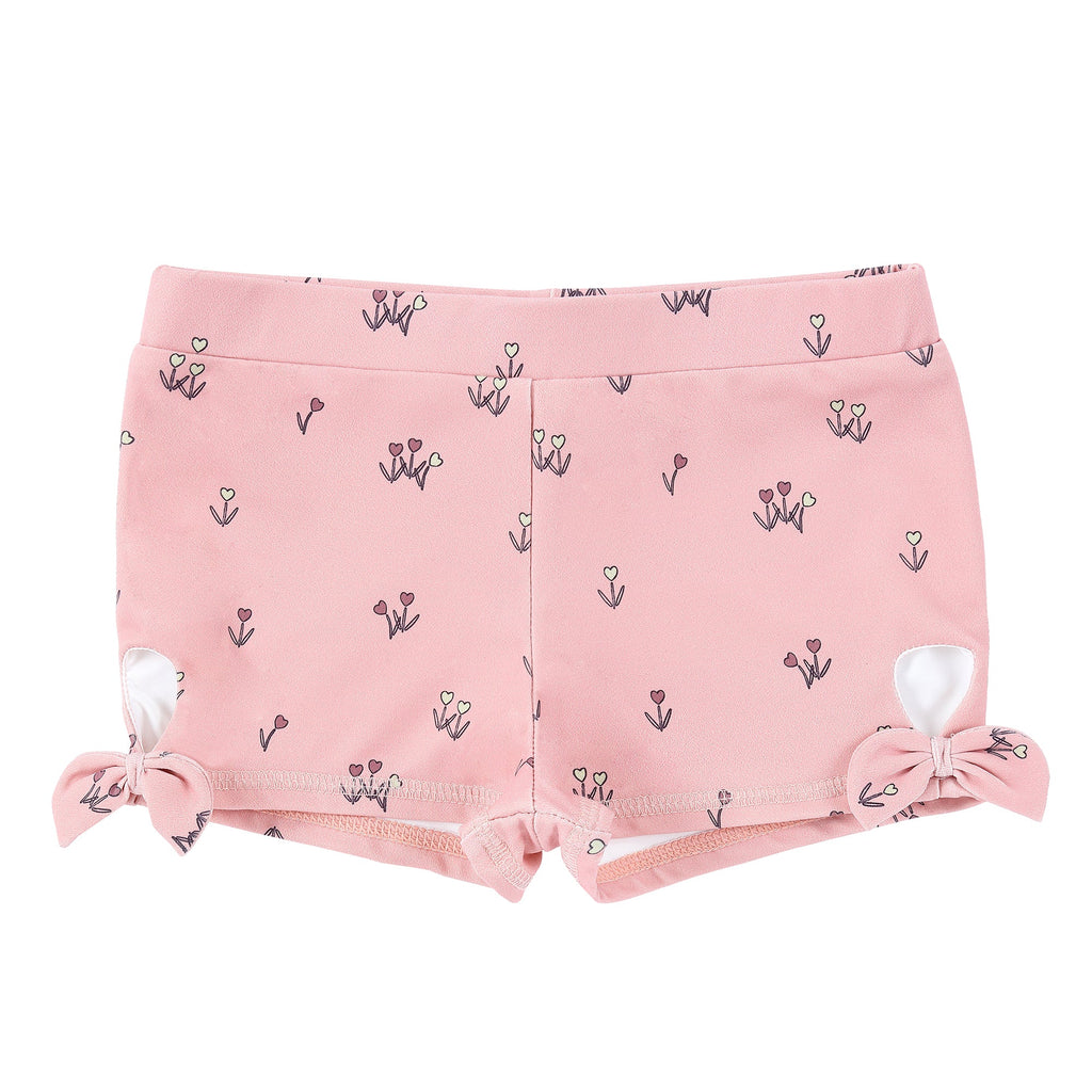 Pink Floral Printed Swim Shorts