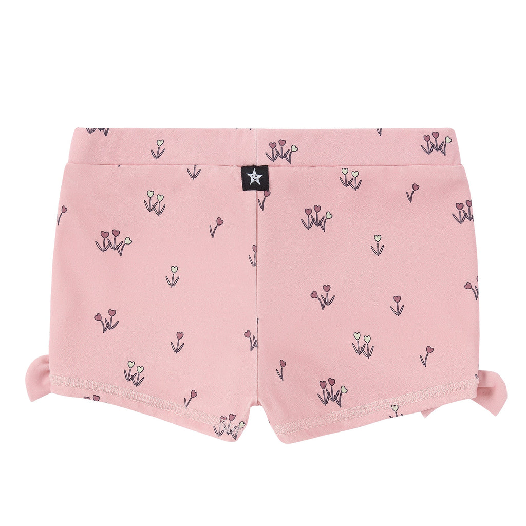 Pink Floral Printed Swim Shorts