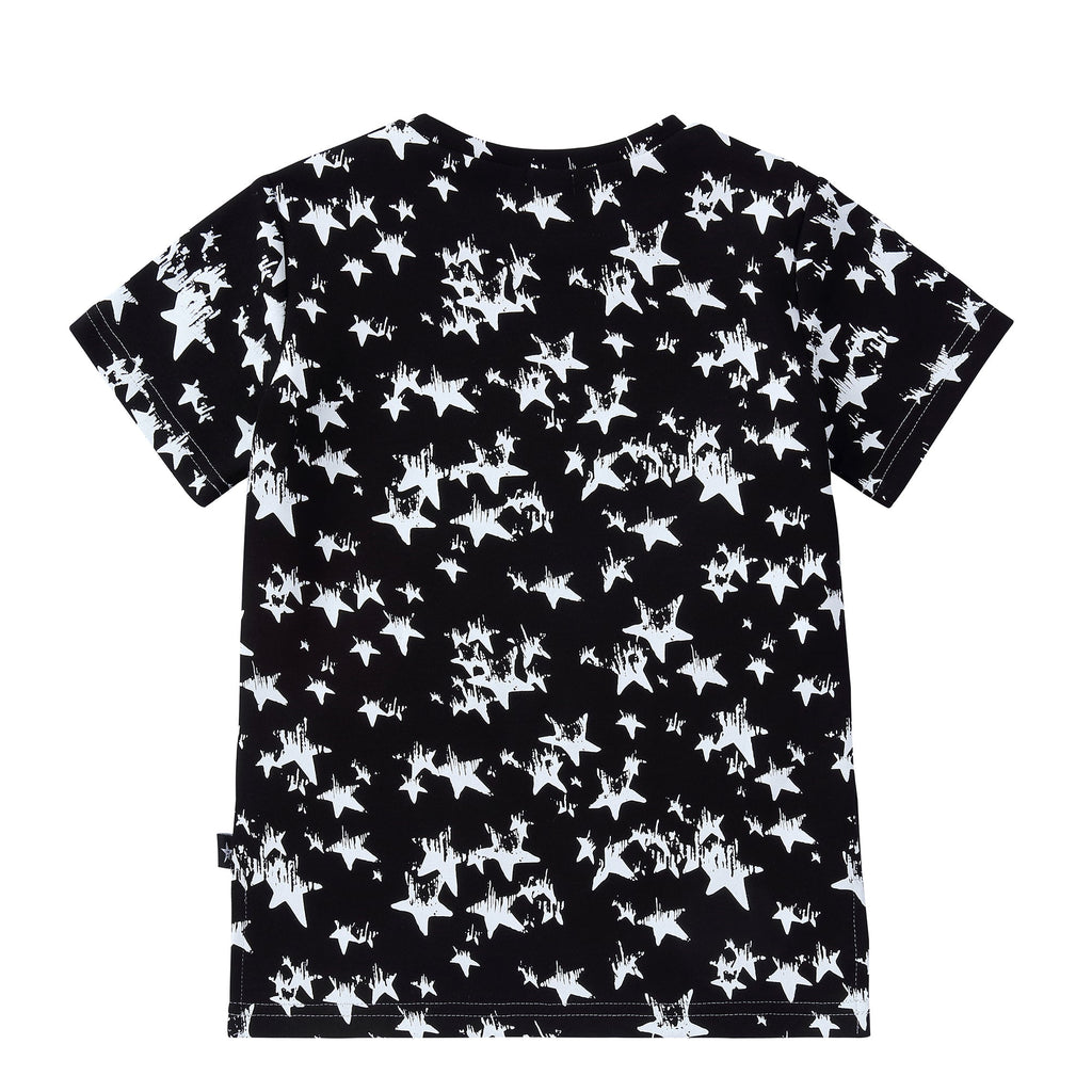 Black and White Star Printed T-shirt
