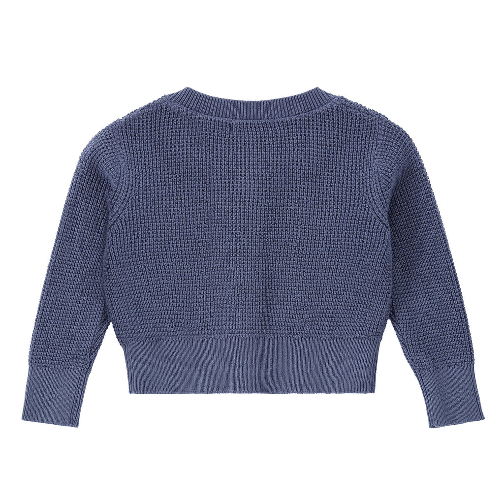 Baby Dusty Blue Cropped Cardigan