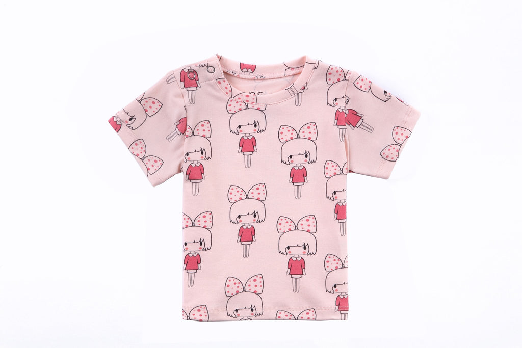 Baby Tee Shirt in Baby Doll Print