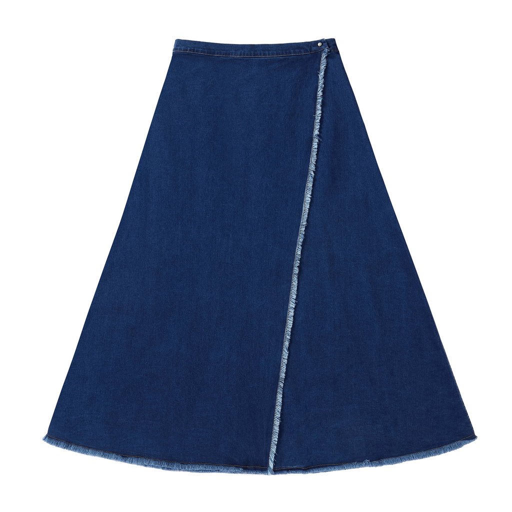 Teens Dark Denim Maxi Skirt