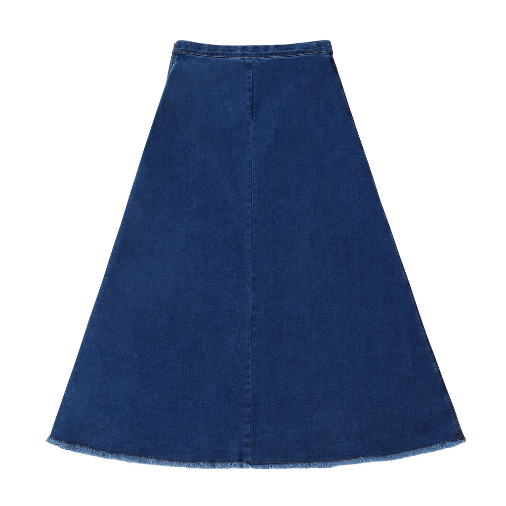 Teens Dark Denim Maxi Skirt