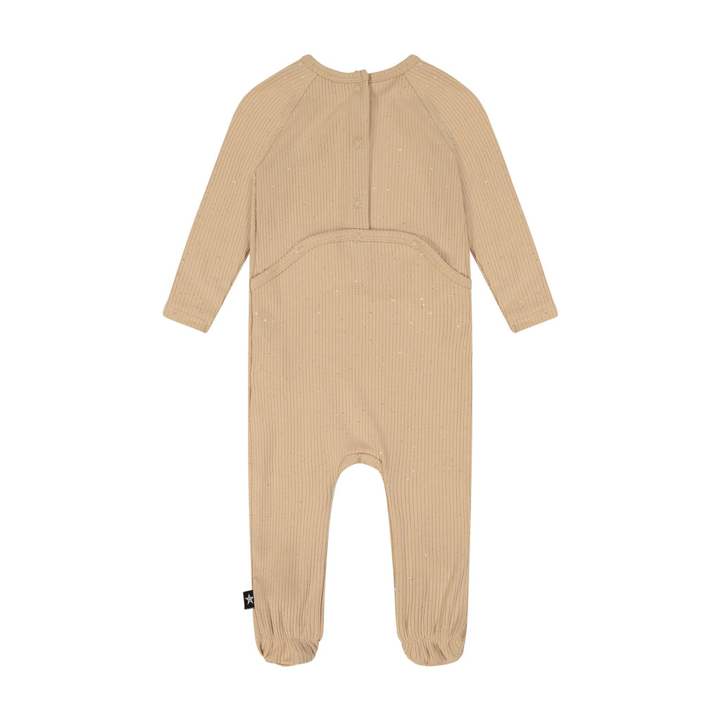 Baby Footie  in Sparkled Tan