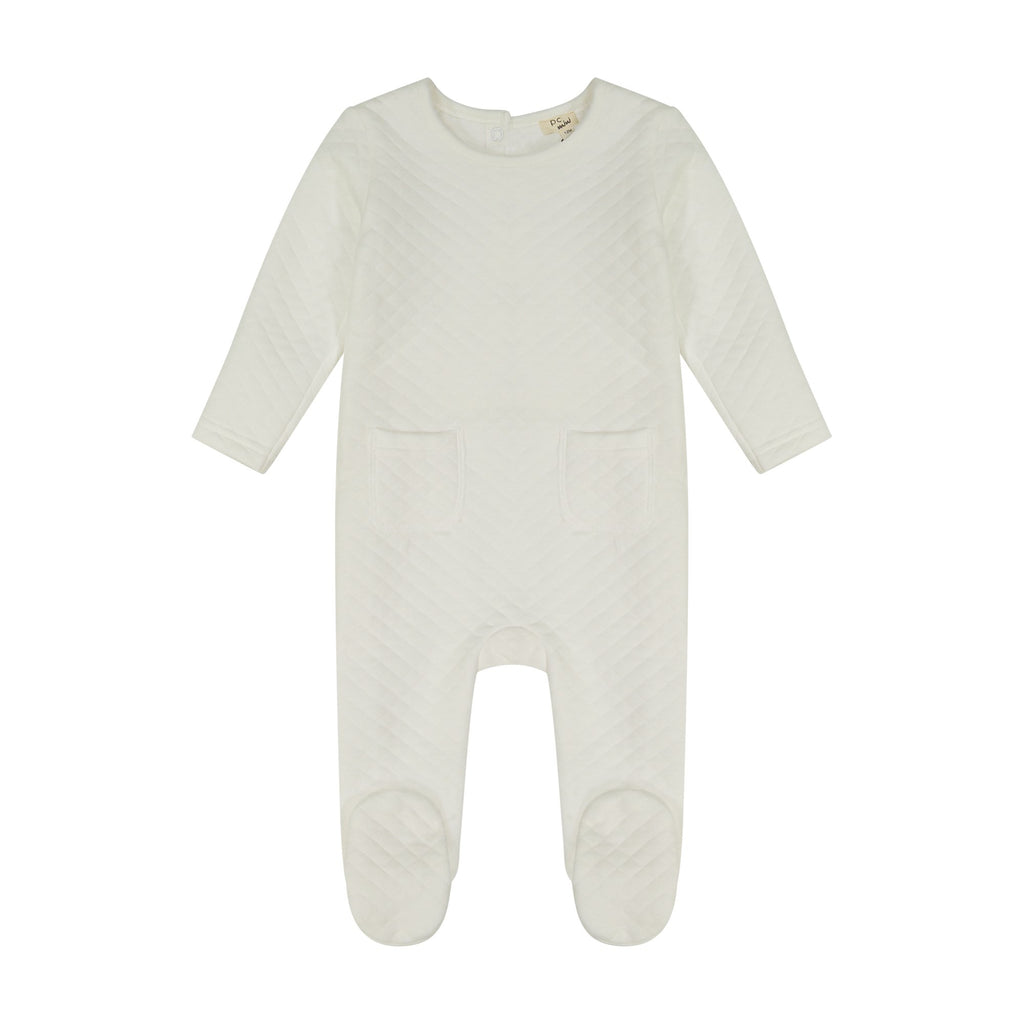 Baby Ivory Quilted Footie