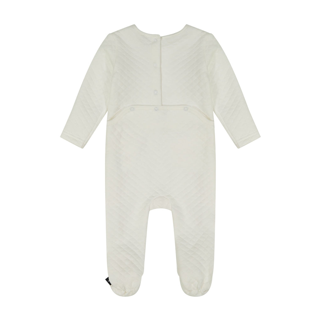 Baby Ivory Quilted Footie