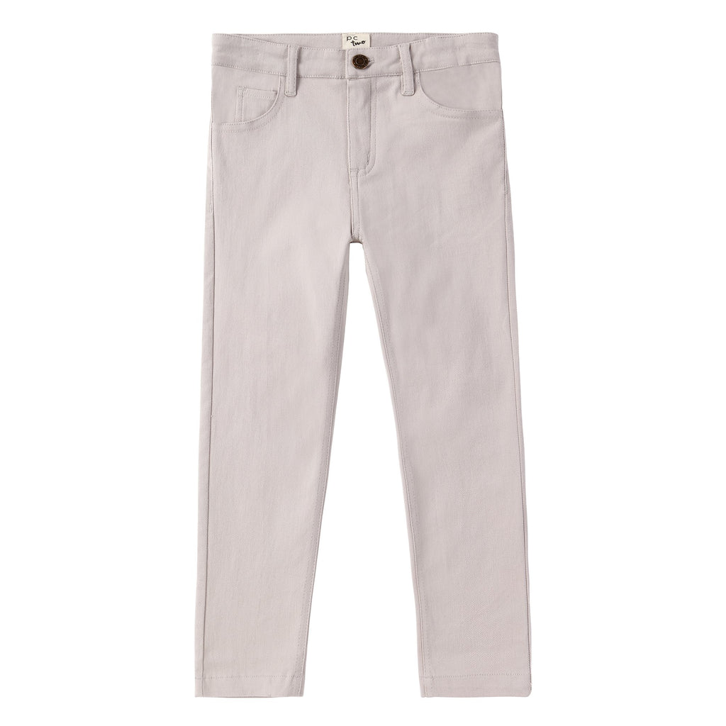 Boys Light Grey Cotton Pants