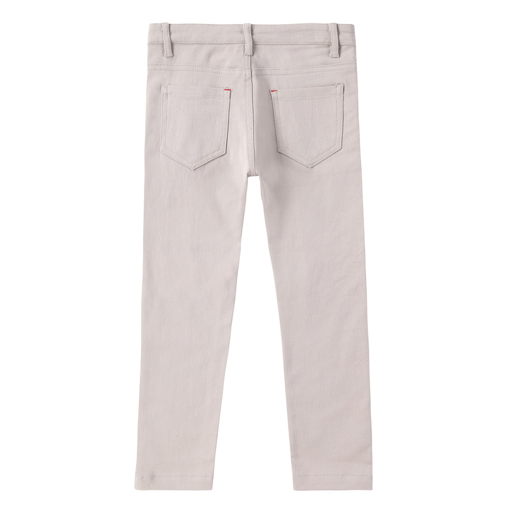 Boys Light Grey Cotton Pants