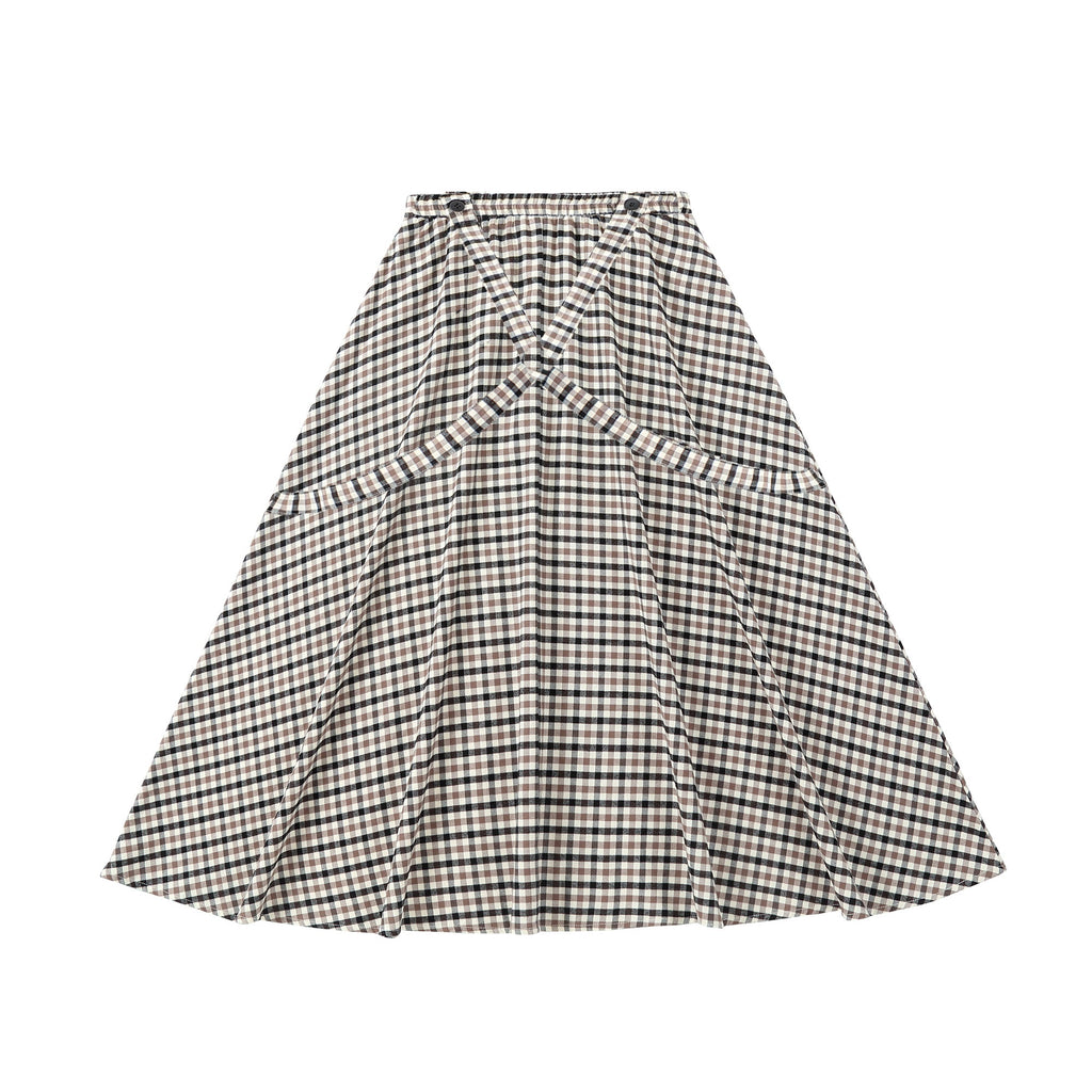 Vintage Plaid Maxi Skirt