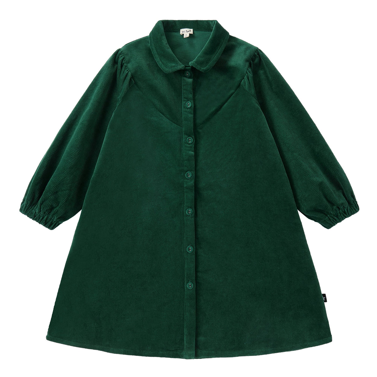 green corduroy shirt dress Green Corduroy Dress