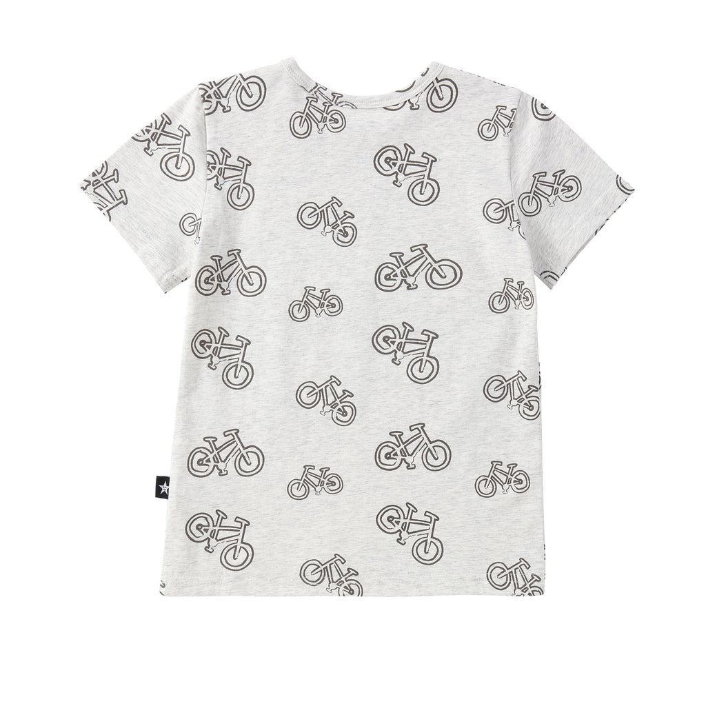 Baby Heather Grey Bike Print Tshirt