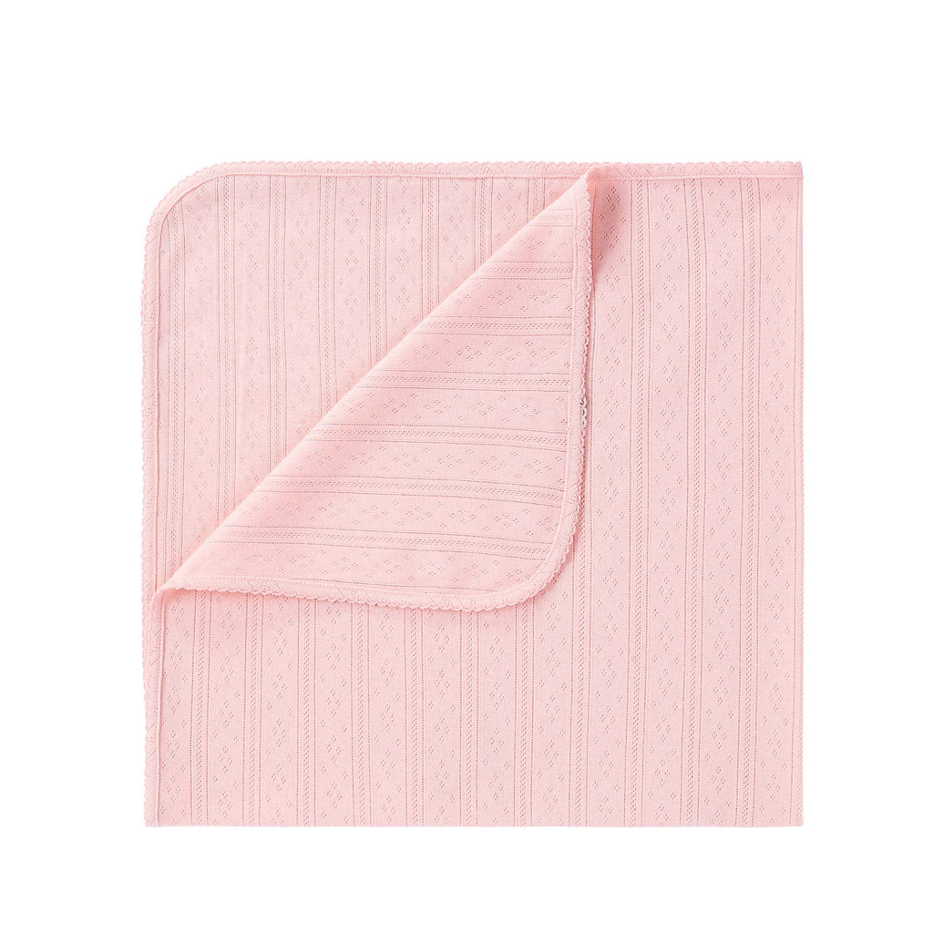 Light Pink Eyelet Blanket