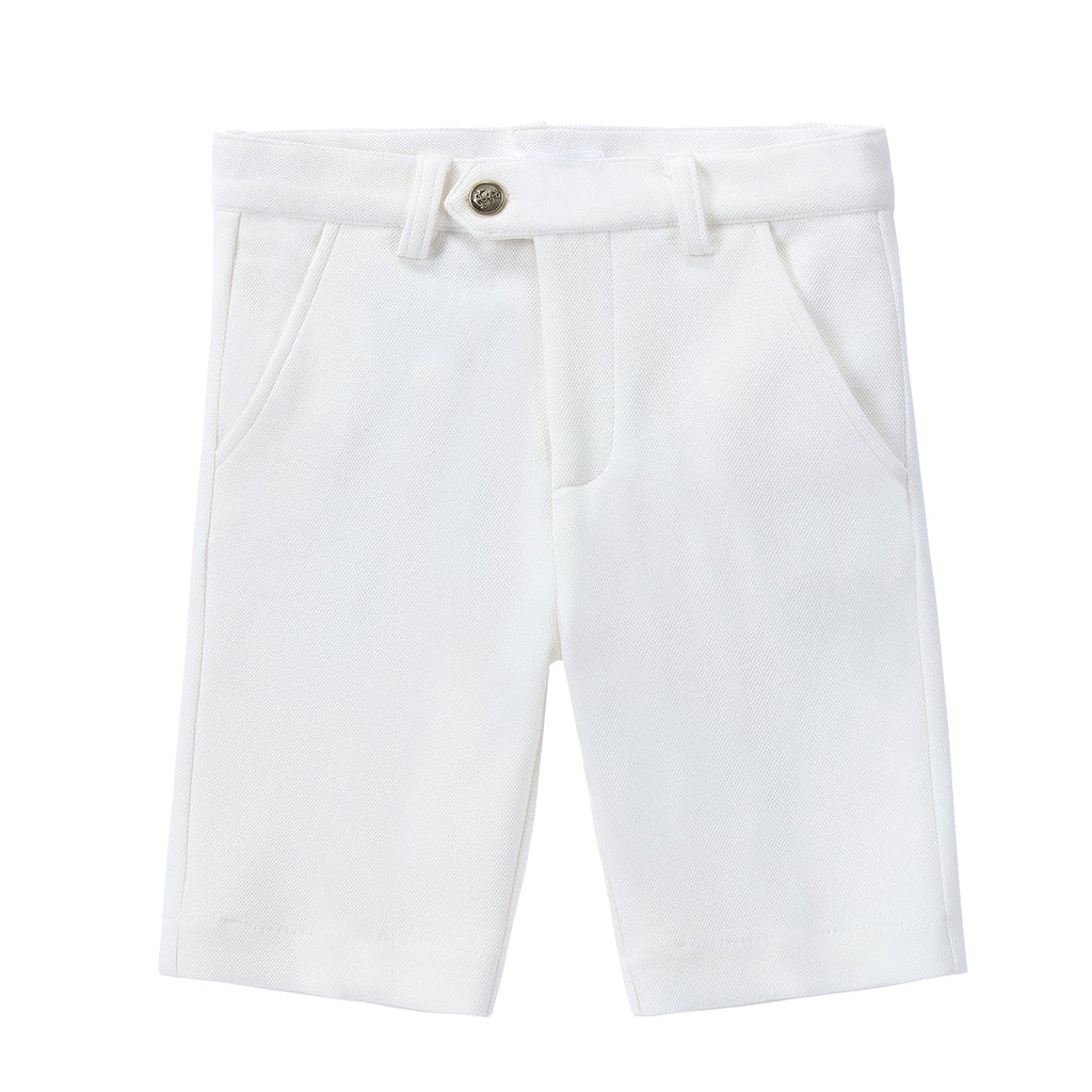 Ivory Pique Shorts