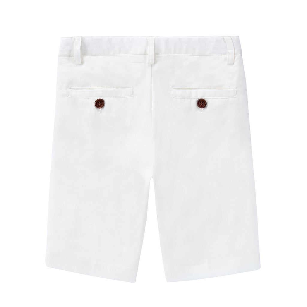 Ivory Linen Shorts