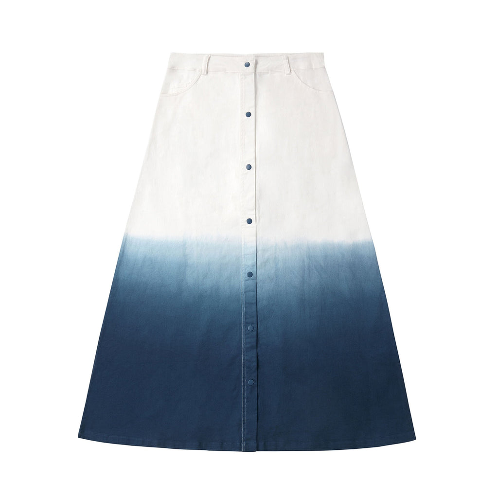 Blue Ombre Maxi Skirt