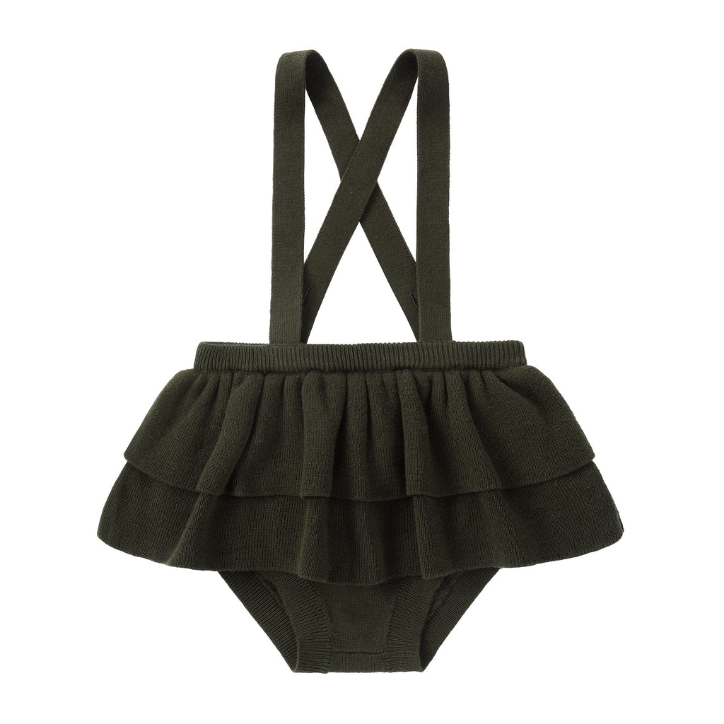 Forest Green Suspender Ruffle Bloomer