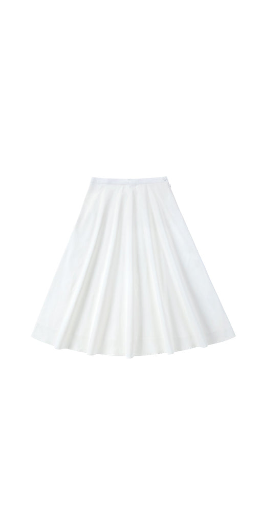 Ivory Midi A-Line Skirt