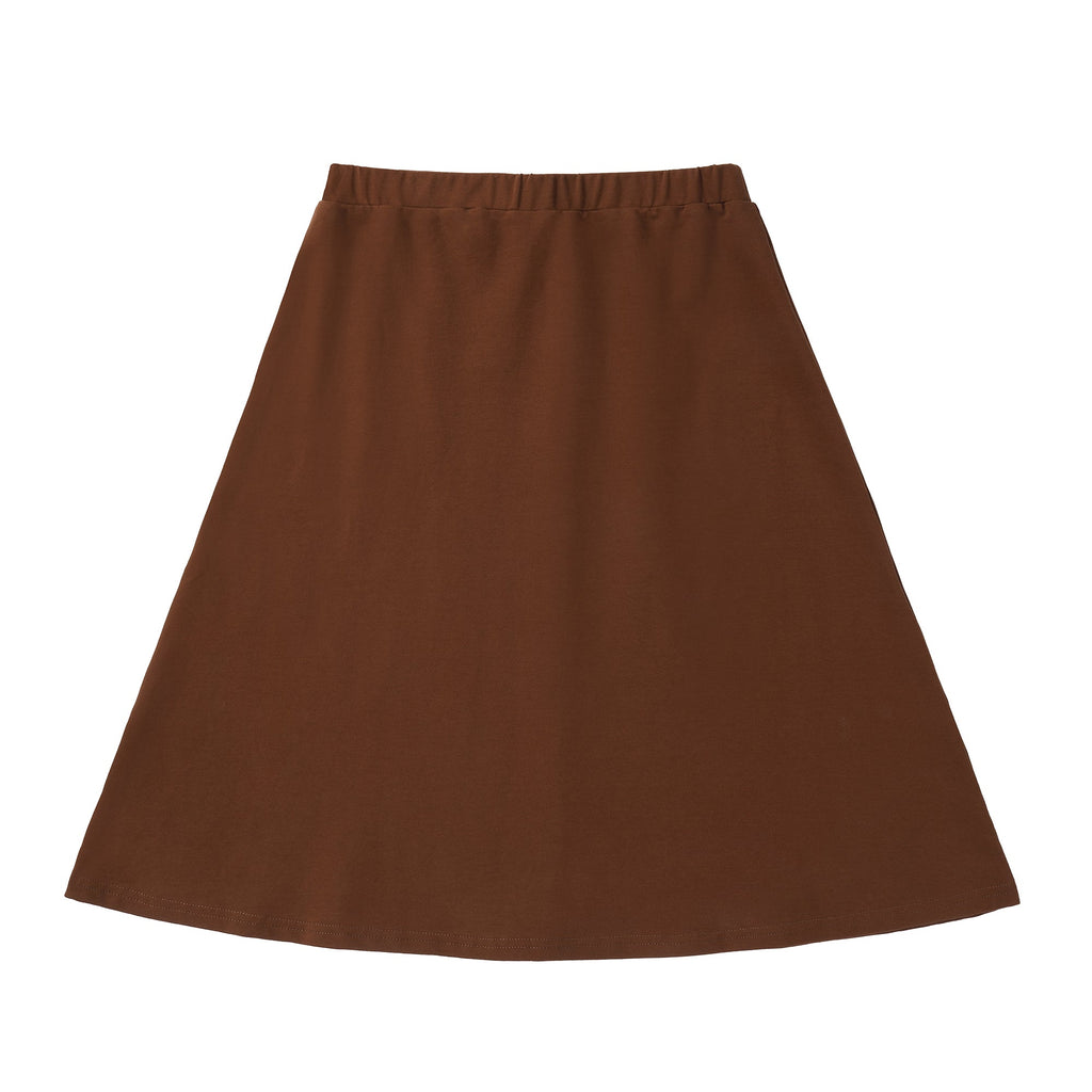Teens Brown A-line Skirt