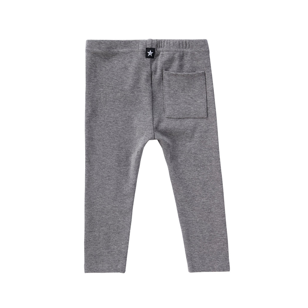 Back Pocket Leggings in Heather Grey