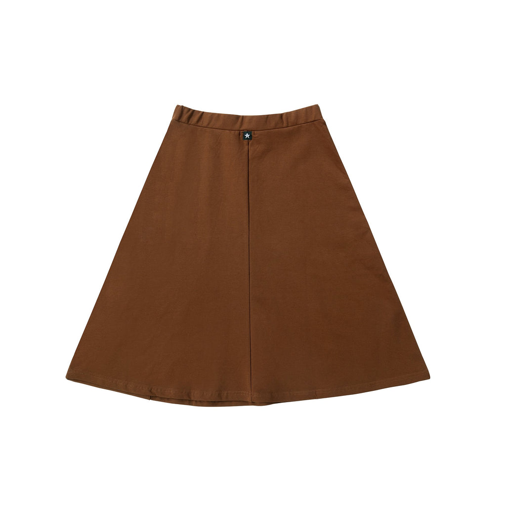 Basic Brown Skirt with Pockets