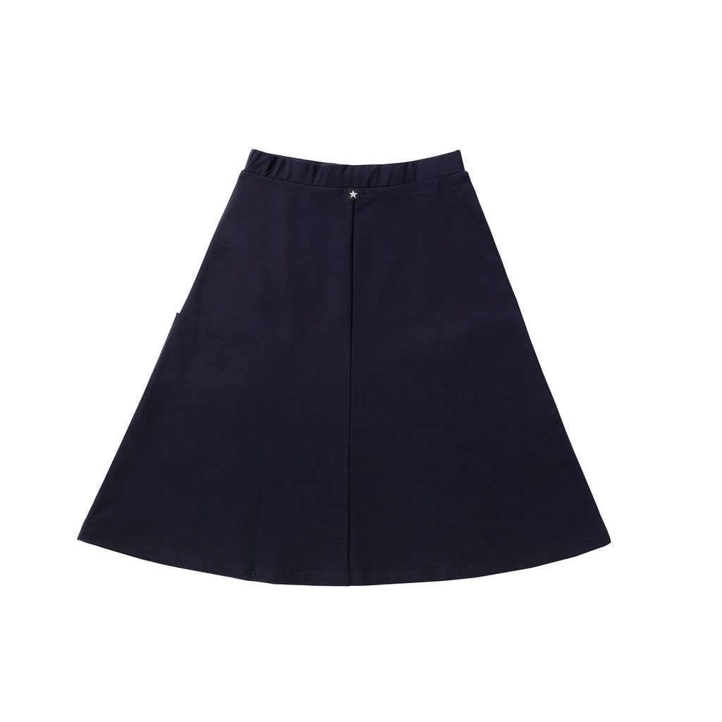 Basic Navy Skirt with Pockets