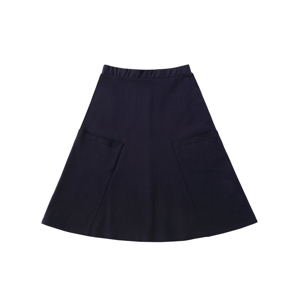 Basic Navy Skirt with Pockets