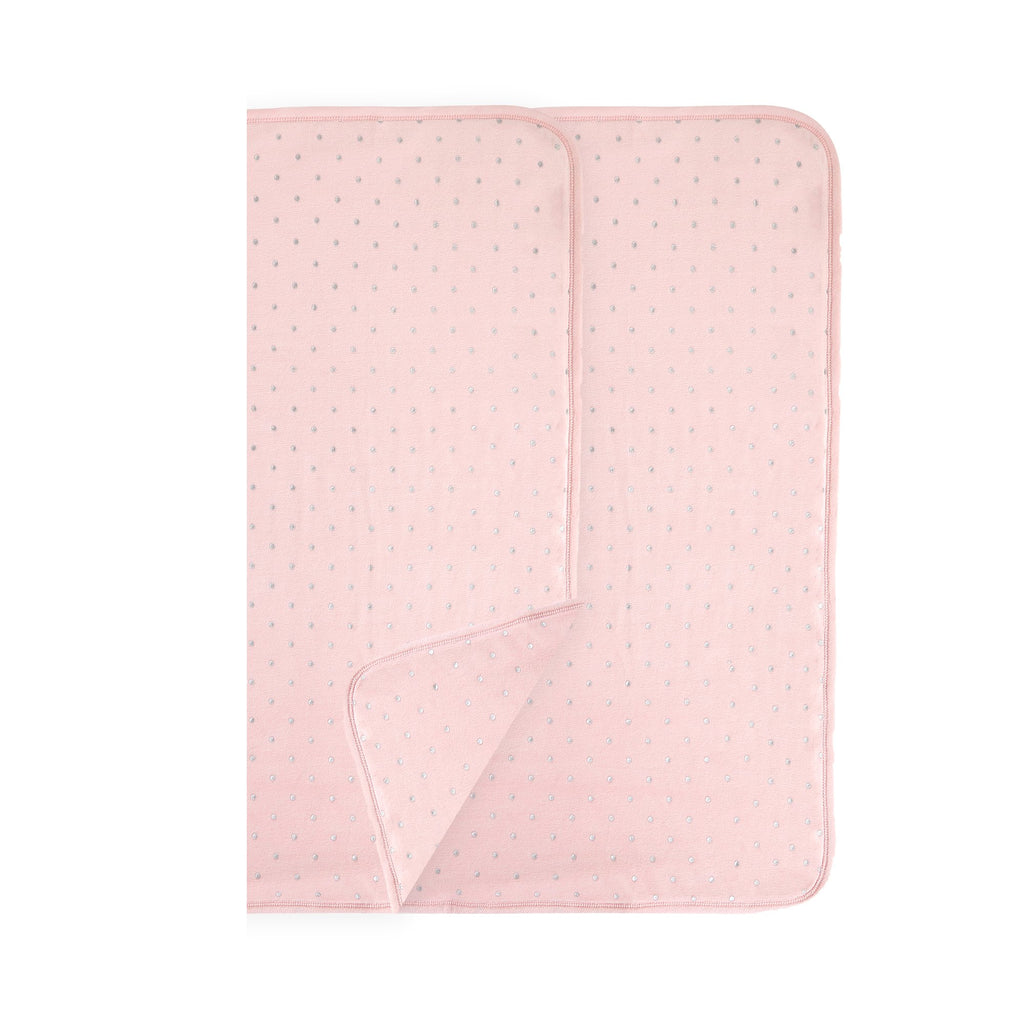 Baby Velour Blanket in Pink Polka Dot
