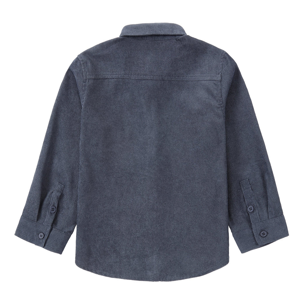 Slate Blue Corduroy Collared Shirt