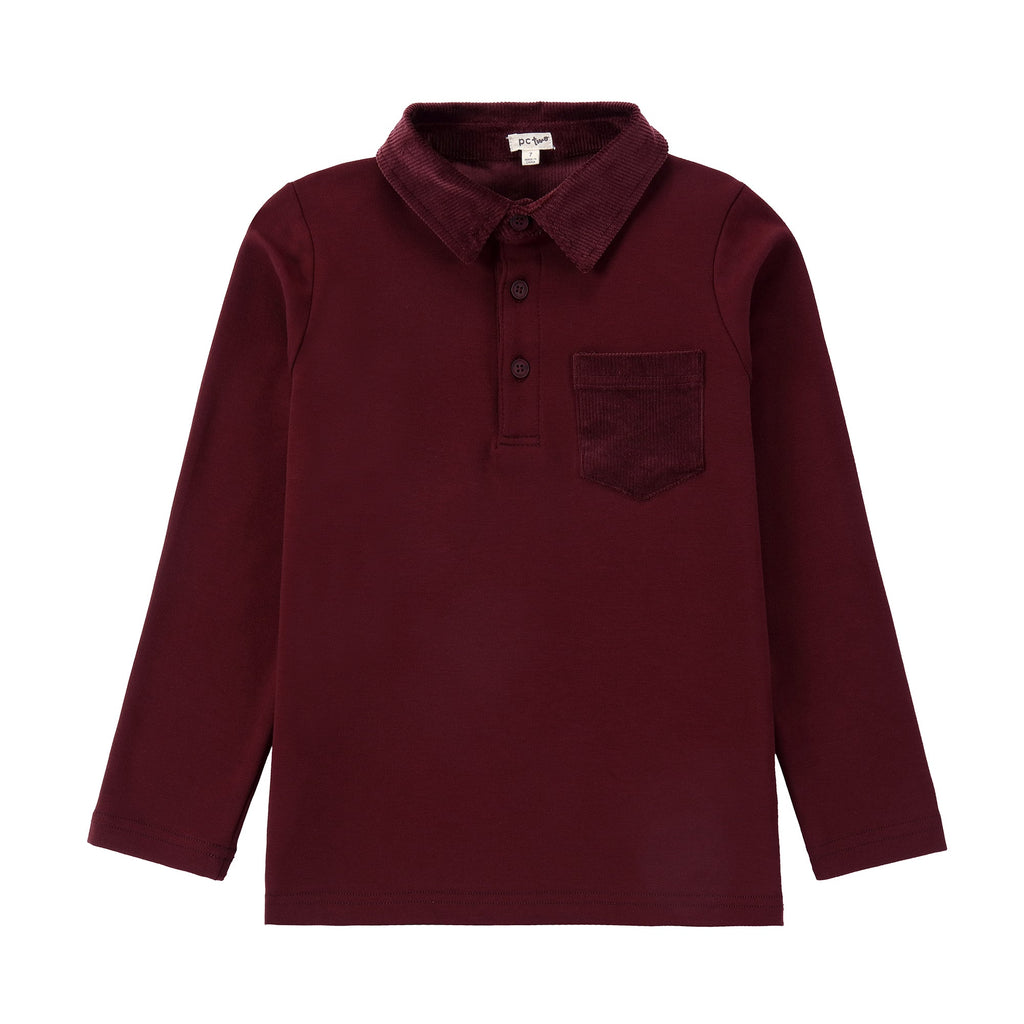 Mulberry Polo with Corduroy Back