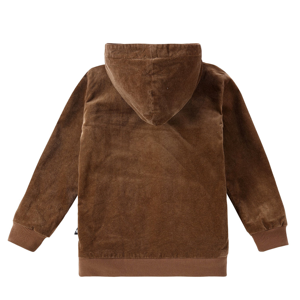 Brown Corduroy Zip Up Jacket with Sherpa Lining